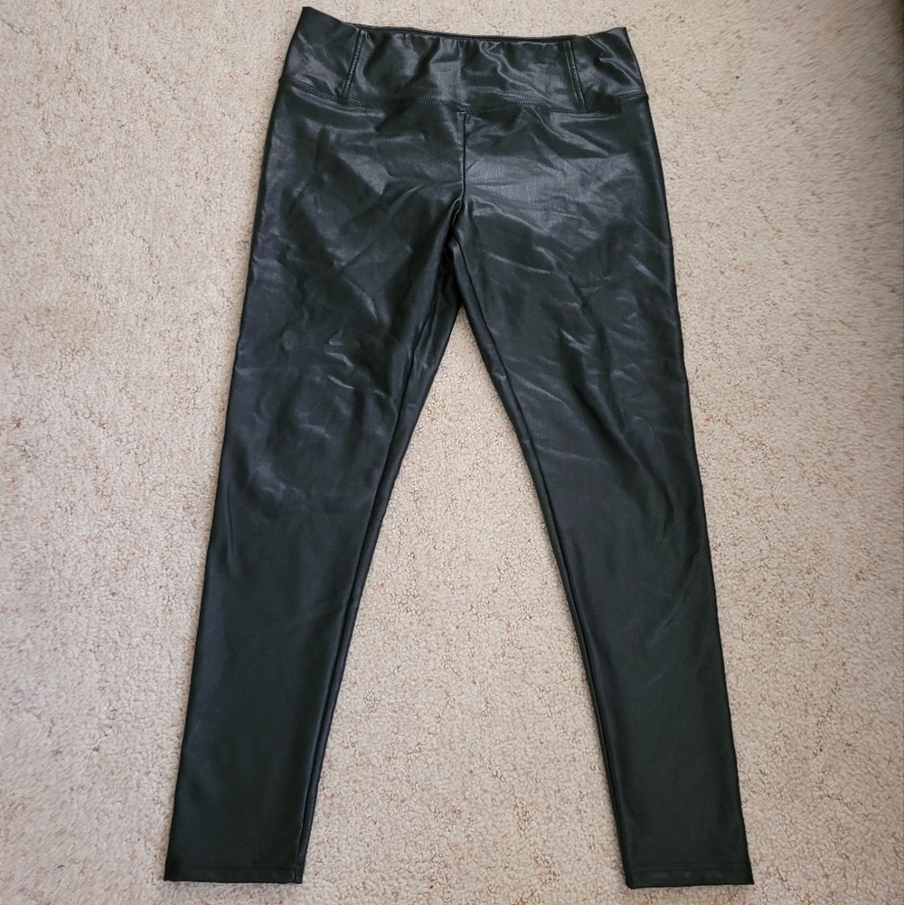 Bagatelle NYC Black Faux Leather Pull On Pants